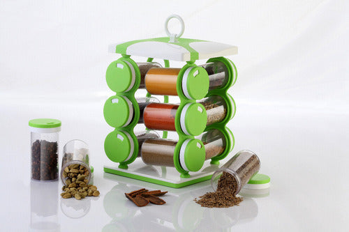 12-piece spice jar set in brown box, food-grade plastic 12-piece spice jar set in brown box, food-grade plastic